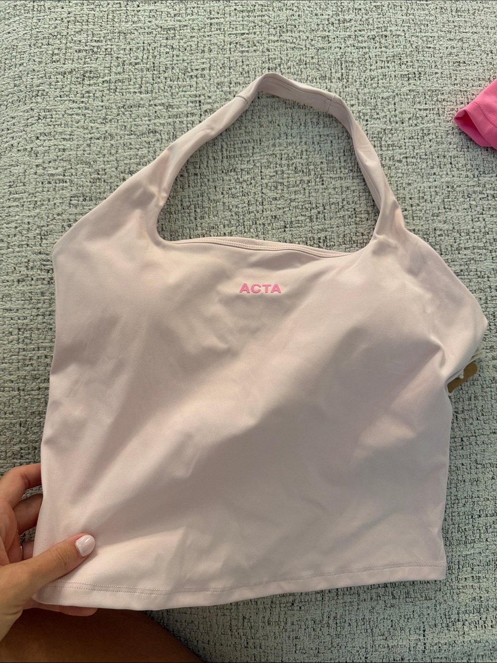Ken Cradic X ACTA baby pink halter tank